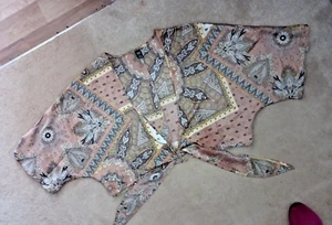 NEW SHEIN BOLERO SIZE 2 XL = EXTRA LARGE. CROPPED. TIE AT FRONT. SILK FEEL - Picture 1 of 2