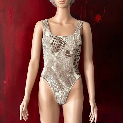 Traje de baño GIANFRANCO FERRE talla 46 marfil y marrón Foto 1 de 4