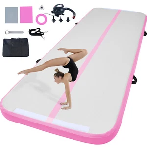 Uimoso 10FT Air Track Inflatable Training Tumbling Gymnastics Gym Mat with Pump - Picture 1 of 12