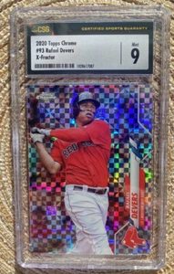 2020 Topps Chrome #93 Rafael Devers XFRACTOR refractor card Red Sox CSG 9! MINT - Picture 1 of 3