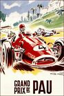 290289 Grand Prix De Pau 1950 France Voiture Course AFFICHE IMPRIMÉE
