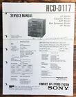 Sony HCD-D117 Stereo  Service Manual *Original*