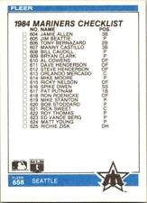 1984 MARINERS 20-ct. BASEBALL Semi-Stars & Commons Clean!  84-FBBC #1