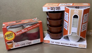 Vintage Solo Cozy Cup Mugs and Plastic Refills in Original Box 7oz 1960's Retro - Picture 1 of 18