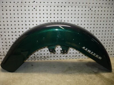 HD HARLEY 14 25 TOURING ELECTRA GLIDE CLASSIC FRONT WHEEL FENDER GREEN 58900032 - Image 1 of 4