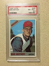 1966 Topps #432 Bob Heffner PSA 8 . 5 NM-MT+ INDIANS 9