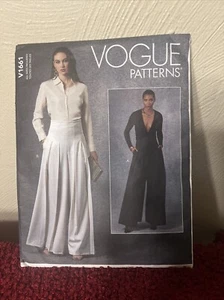 Vogue V1661 Womens Loose Fitting Flared Pants Sewing Pattern Sizes S M L XL - Picture 1 of 8