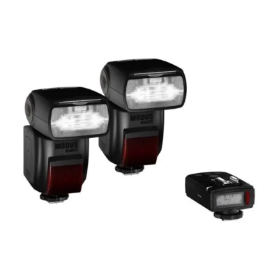 x2 Hahnel Modus 600RT Pro Speedlight Flashgun Camera Flash Kit For Canon/Sony - Image 1 of 4