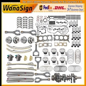 G6DH Engine Rebuild Overhaul Kit for 2011-2019 Hyundai Santa Fe Kia Sorento 3.3L - Picture 1 of 16