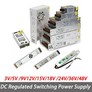 Regulated Switching Power Supply 3V 5V 9V 12V 18V 24V 36V 48V Universal PSU DC - Picture 1 of 169