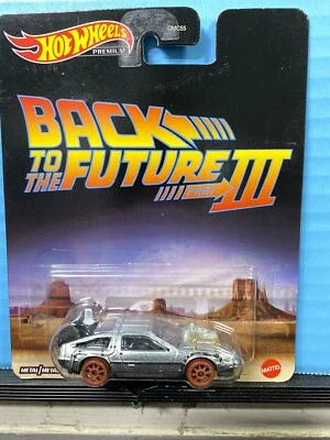 1/64 HOT WHEELS REAL RIDERS BACK TO THE FUTURE PART III DELOREAN RAILROAD WHEELS - Image 1 of 2