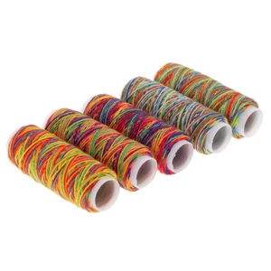 5pcs Rainbow Polyester Sewing Thread Quilting Embroidery for Hand Machine - Picture 1 of 7