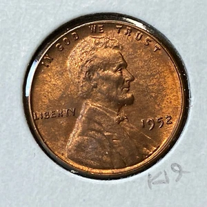 Lincoln 1952 1¢ rojo marrón BU K19 - Imagen 1 de 2