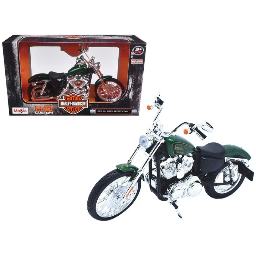 Maisto 32335GRN 2013 Harley Davidson XL 1200v Seventy Two Motorcycle Model 1 by
