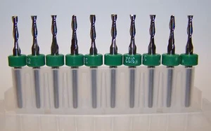 (10) 3/32" (.0938") 2 FLUTE MICRO CARBIDE ENDMILLS Kyocera Tycom 1600.0938.390 - Picture 1 of 3