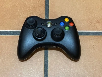 JOYPAD CONTROLLER MICROSOFT XBOX 360 NERO WIRELESS ORIGINALE OTTIME CONDIZIONI - Immagine 1 di 4