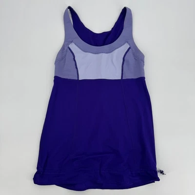 Camiseta sin mangas Lululemon No Limit púrpura entrenamiento cordón cintura ropa deportiva Foto 1 de 4