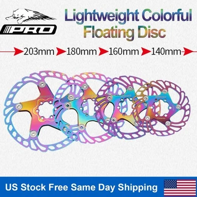 140/160/180/203mm Floating Rotors Bike Disc Brake Rotor 6 Bolts fit Shimano BMX - Image 1 of 4