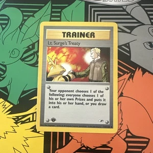 Pokémon TCG - Lt. Surge's Treaty (1ST EDITION) 112/132 - Gym Heroes (2000) - D3 - Picture 1 of 2