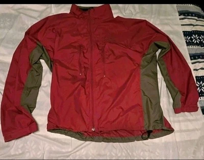 Chaqueta cortavientos L. L. Bean Outdoors roja y gris con cremallera para hombre talla grande  Foto 1 de 4