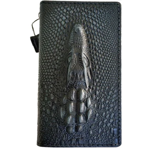 Echt Leder Tasche für Galaxy Z Fold 3 4 5 6 7 Wallet Book Krokodil Style - Bild 1 von 6