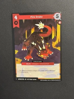 2025 Metazoo Fire Drake - Holo Fire Alpha Promo - ADF 007/015 Metatwo TCG - Image 1 of 3
