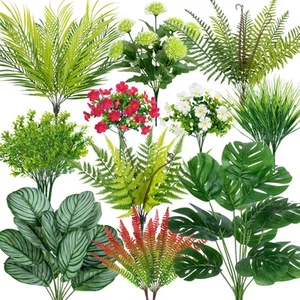 20 Pcs Artificial Plants Outdoor Fake UV Resistant Artificial Flowers Greener... - Picture 1 of 7