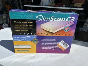 Vintage Microtek SlimScan C3 Ultra Slim Color Scanner NIB w/ Software & Box - Picture 1 of 10