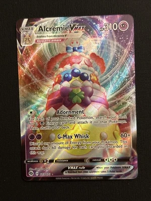 Pokemon TCG Alcremie Vmax Champion's Path 023/073 Full Art Ultra Rare NM - Image 1 of 2