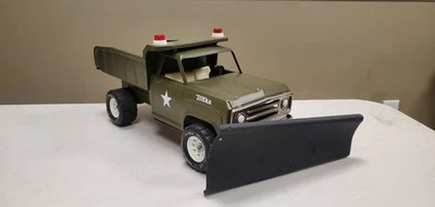 Vintage Tonka 1970'S  "Custom Army Green"  Dump truck with Straight Plow!!!! - image 1 of 4