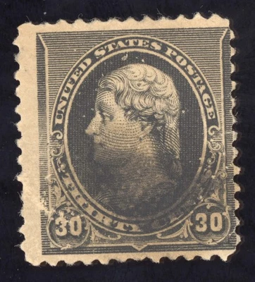 US Scott 228 Usado 30c Negro Thomas Jefferson Lote E631 sellos bhmstamps Foto 1 de 2