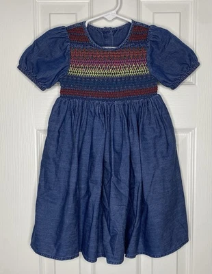 Stella McCartney ребенка ясельного возраста сплетенный короткий рукав платье джинсовой ткани размер 2T - Изображение 1 из 4