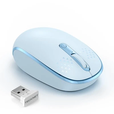 Wireless Mouse, 2.4G Quiet Computer Mouse with USB Receiver, 4 Buttons Portab... - Image 1 of 4