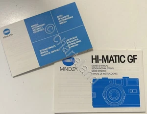 Minolta Hi-Matic GF - Manuale istruzioni e garanzia - 1985 ca. - Picture 1 of 1