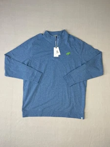 Tasc Performance Cloud Pullover Herren XL meliert blau 1/4 Zip Fleece French Terry - Bild 1 von 10