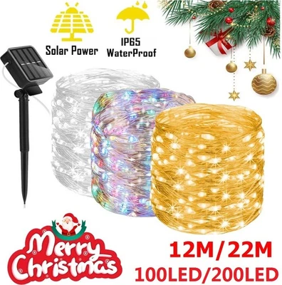 Xmas LED Fairy String Lights Party Christmas Tree Waterproof Outdoor Home Decor - Image 1 of 4