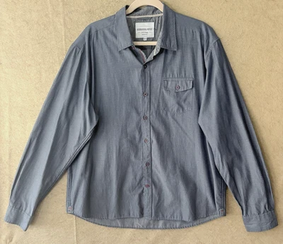 International Report Long Sleeve Shirt Mens Sz XXL Blue Geometric Pocket - Image 1 of 4