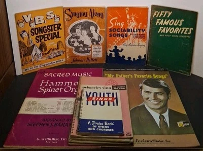 Hymns Gospel Lot of 11 Piano Organ Books Sheet Music Church Devotional Antique G - Image 1 of 4