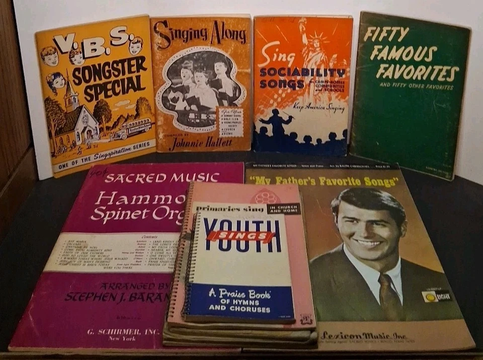 Hymns Gospel Lot of 11 Piano Organ Books Sheet Music Church Devotional Antique G - Image 1 of 4
