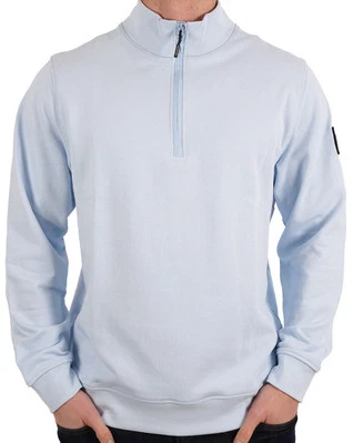 Weekend Offender Kraviz 1/2 Zip Sweat Sky Blue - Image 1 of 3