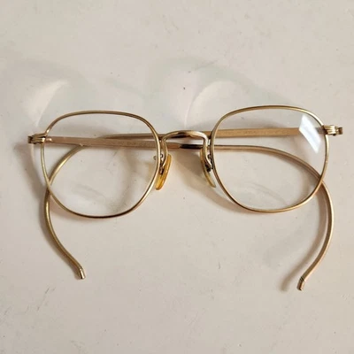 Vintage American Optical Glasses Ful-Vue Style Gold Tone 1/10  12KGF  6 1/4 - Image 1 of 4