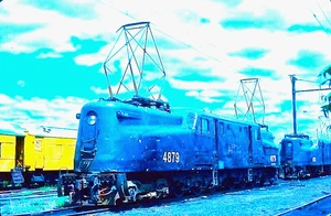 ORIGINAL KODACHROME SLIDE NJ TRANSIT GG-1 #4879 SOUTH AMBOY, NJ AUGUST 1980 - Bild 1 von 1