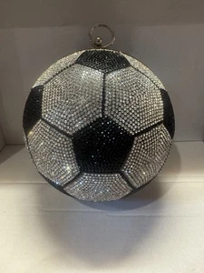 Strass super glitzernde Fußball Clutch Handtasche - Bild 1 von 5