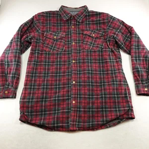 Maxxsel Jacket Mens 5XL Red Plaid Button Fleece Soft Heavyweight Pockets Camping - Picture 1 of 11