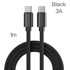 USB-C Cable Braided 5A PD USB 3.1 Type C Male Fast Charging Charger Cable Lead - Picture 1 of 6
