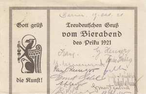 Wuppertal Barmen AK 1921 Priku Kunstverein Studenten Nordrhein-Westfalen 2309089 - Bild 1 von 2