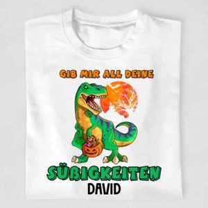 Gib mir all deine Süßigkeiten Baby/Kinder TShirt Wunschname Fasching Geschenk - Bild 1 von 14