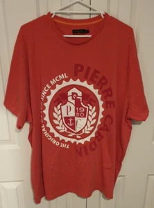 Pierre Cardin Paris Since 1950 Print T-Shirt Colour is Red Size is Big Men's 6XL - Picture 1 of 7