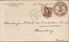 1896 El Paso Texas Cover Columbian Stationery to Germany - w/5c Stamp