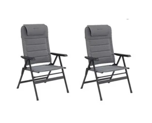 Outwell Grand Canyon Portable Lightweight Folding Grey Camping Chairs - PAIR - Picture 1 of 6